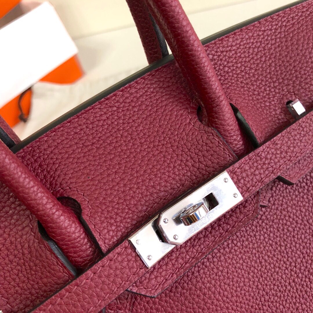 Hermes Birkin 35CM Togo Leather Handbag Burgundy